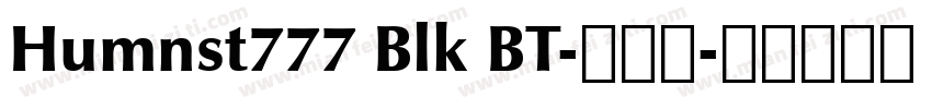 Humnst777 Blk BT-常规斜字体转换